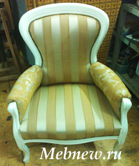замена ткани и покраска каркаса кресла